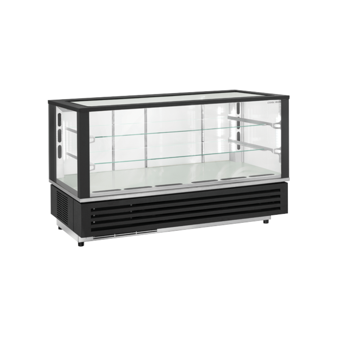 ARKA120 Vitrine réfrigérée à dessert à poser +2/+10°C - 1200x675x730mm - 280 litres - Eclairage LED