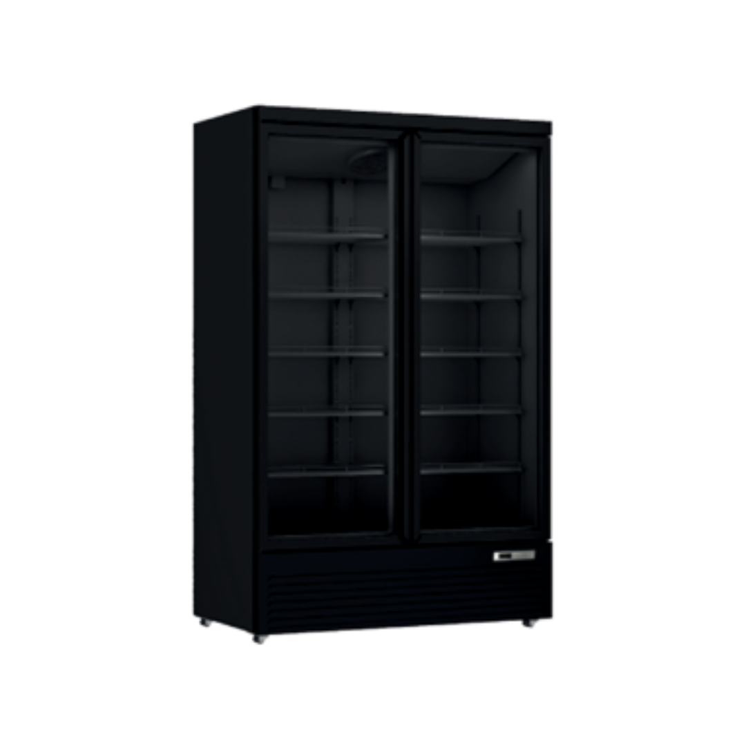 ARLSCS2P Vitrine noir réfrigérée positive +1/+10°C - 2 portes - 1253x710x2003mm - 1081 litres