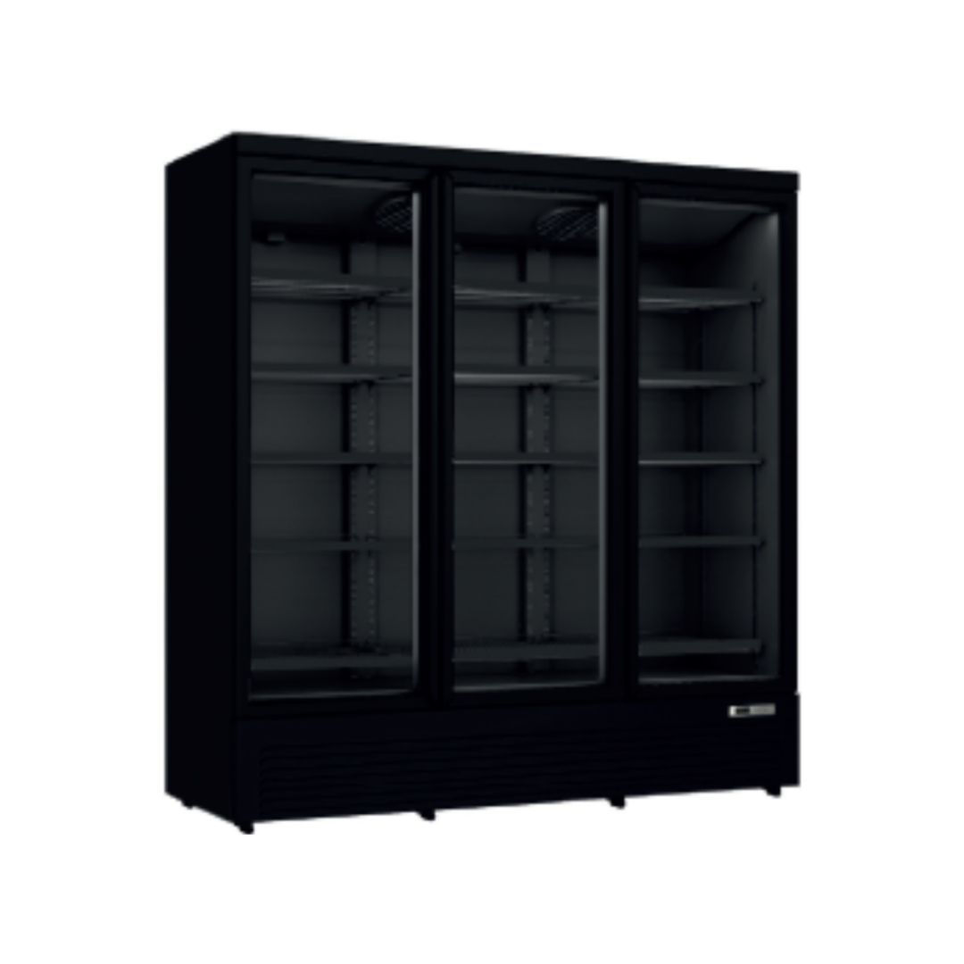 ARLSCS3P Vitrine noir réfrigérée positive +1/+10°C - 3 portes - 1880x710x2003mm - 1664 litres