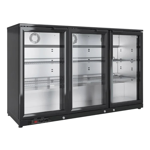 Arrière-bar réfrigérée noir FAGOR 3 portes vitrées - gamme 570 - 327 litres