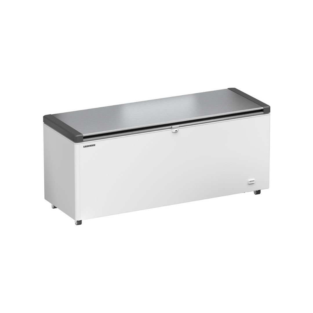 EFL 6056 - Congélateur coffre en epoxy blanc + couvercle inox - 542 litres