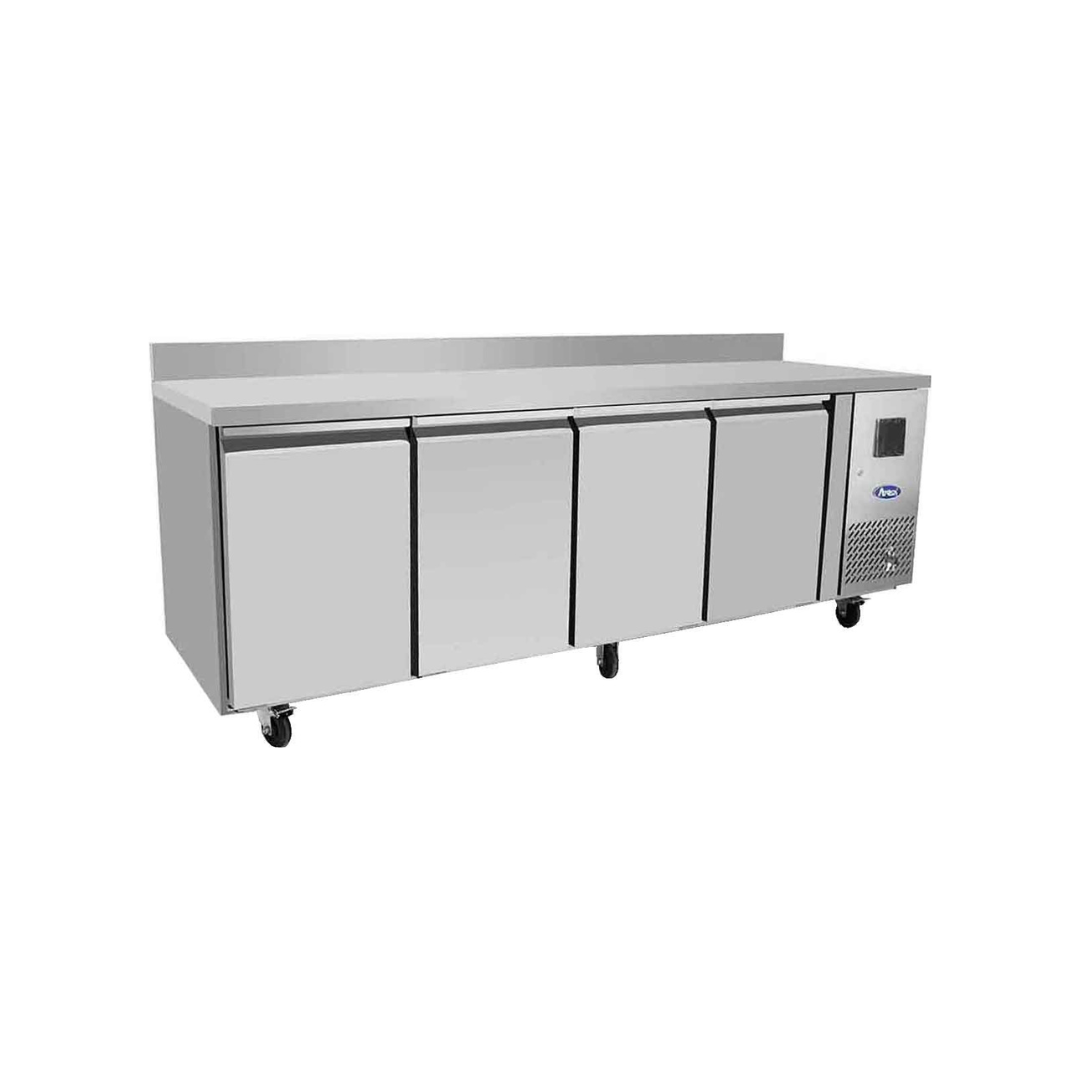 EPF3441GR-SB - Table réfrigérée positive avec dosseret 4 portes -2+8°C - Capacité 480 litres - 2230x600x840mm