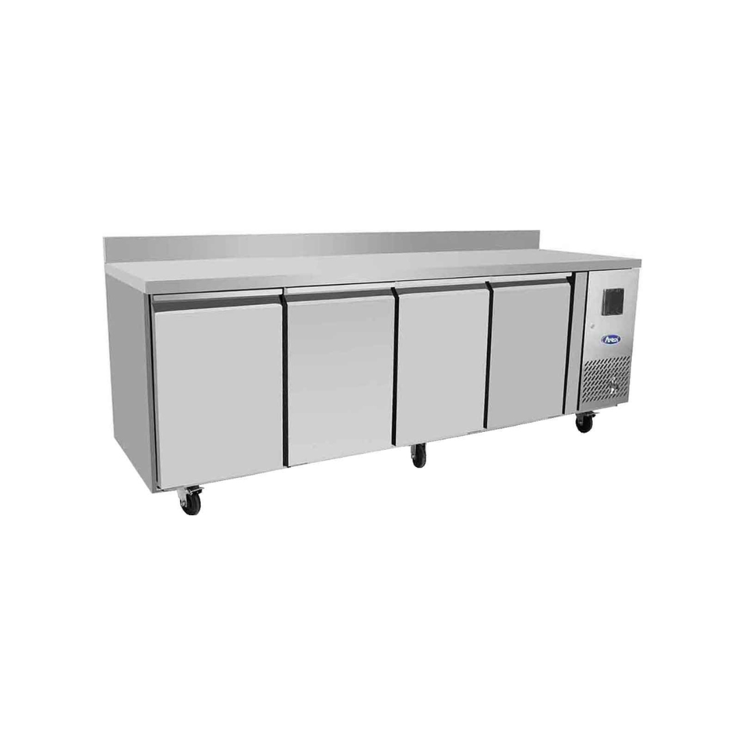 EPF3442GR-SB - Table réfrigérée positive avec dosseret 4 portes -2+8°C - Capacité 560 litres - 2230x700x840mm