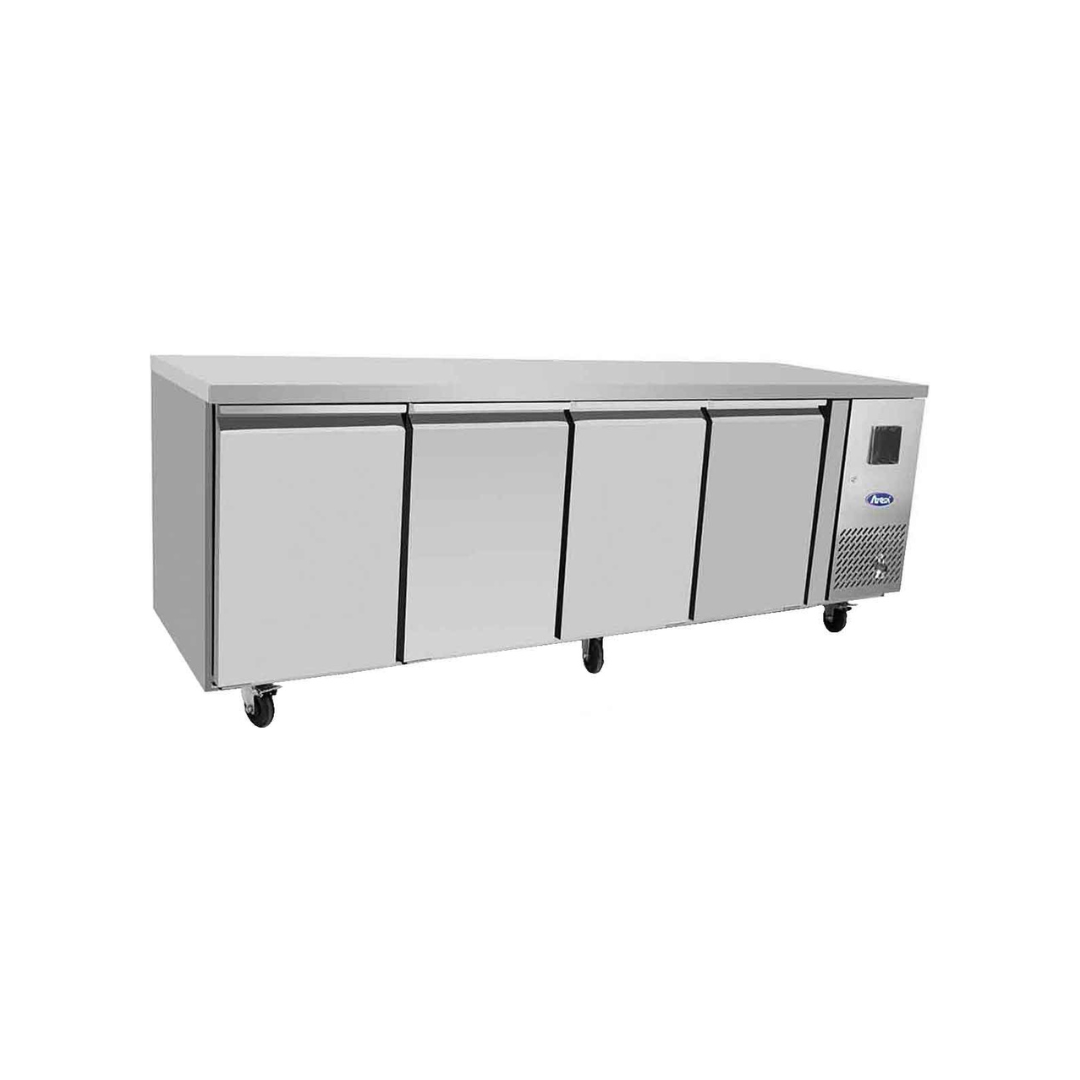 EPF3442GR - Table réfrigérée positive sans dosseret 4 portes -2+8°C - Capacité 560 litres - 2230x700x840mm
