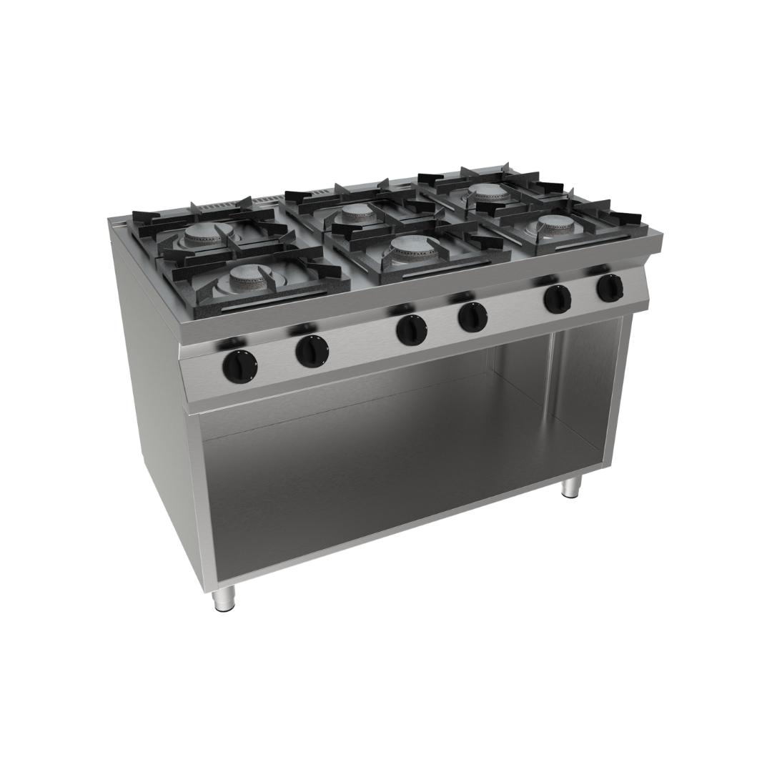 F7-KUG6BA 6 feux vifs sur meuble ouvert - 28,5kW