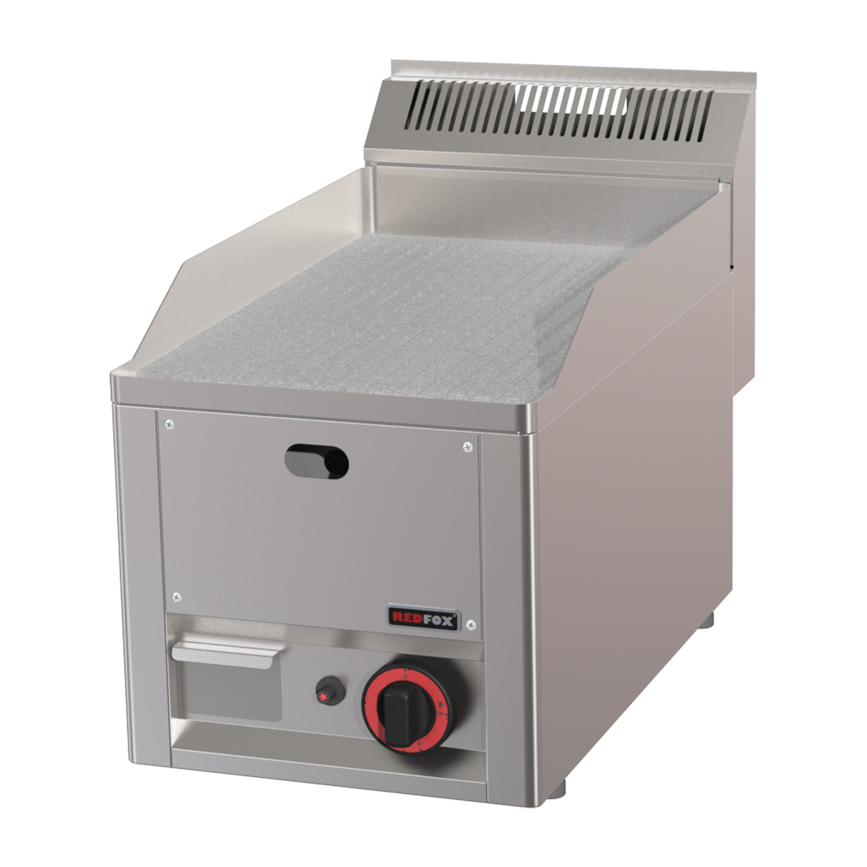 FTRC-30-GL-00021110 - Plancha chromée nervurée gaz à poser - 330x600x290mm - 3 kW Mono 230V