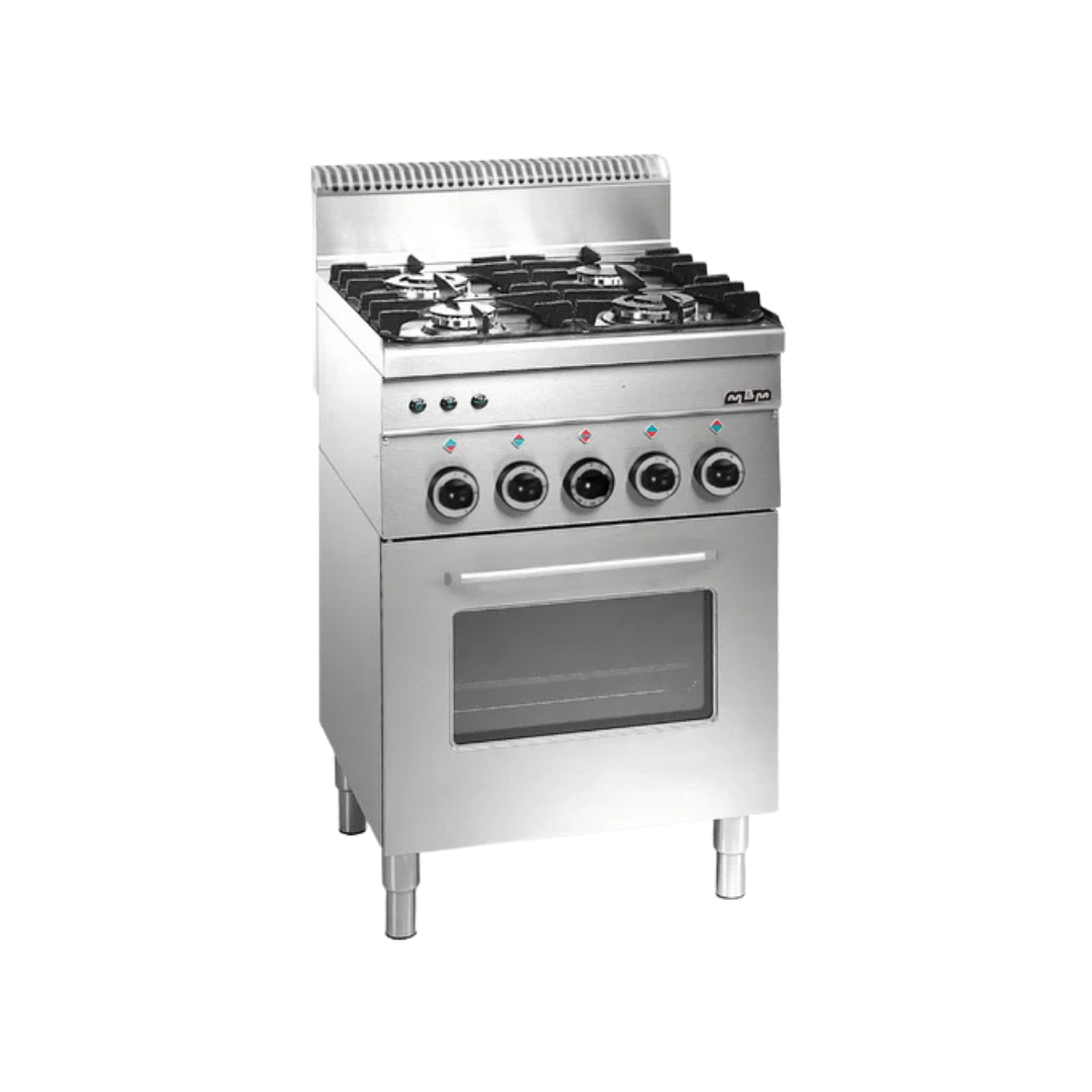 G4SFE6 Fourneau 4 feux vifs sur four électrique ventilé avec grill électrique