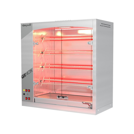 GI 4 E - Rôtissoire électrique 4 broches sans support - Capacité  1620 volailles - 11 kW 400V - 1030x600x1040mm