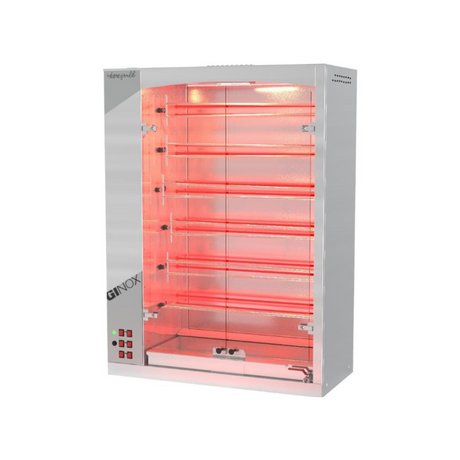 GI 6 E - Rôtissoire électrique 6 broches sans support - Capacité  2430 volailles - 16 kW Gaz - 1030x600x1400mm