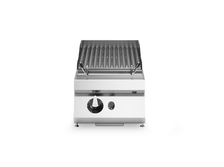 Grill à pierre de lave 1 zone à gaz à poser - 7,5 kW Gaz - 400x730x280mm