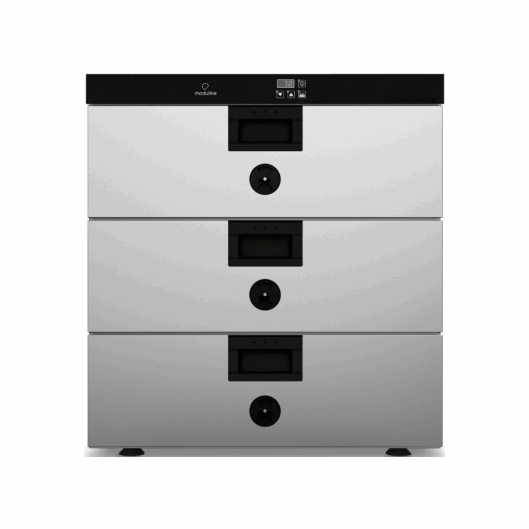 HSW013E - Armoire de maintien en température 3 tiroirs +30+120°C - Capacité 3 GN 11 150mm - 660x595x730mm