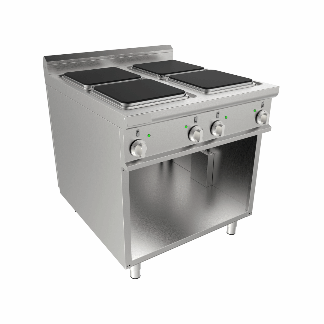 LQ_CQE4BA-Cuisiniereelectrique4feuxsurmeubleouvert800x900x850mm16kW