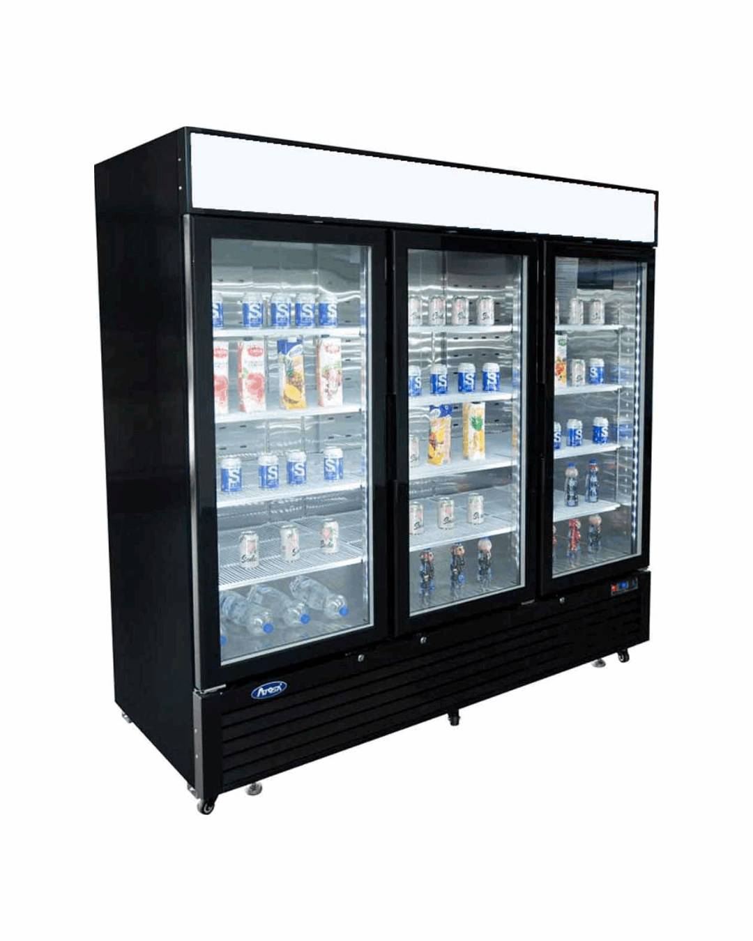 MCF8728GR - Armoire réfrigérée négative noir 3 portes vitrées -10-20°C - Capacité 2050 litres - 2079x805x2065mm