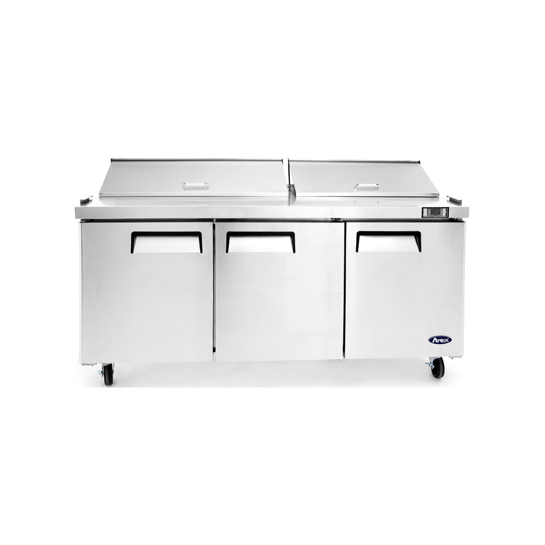 MSF8304GR - Saladette réfrigérée positive 3 portes -2+8°C - Capacité 600 litres - 18 GN 16 - 1846x762x1124mm