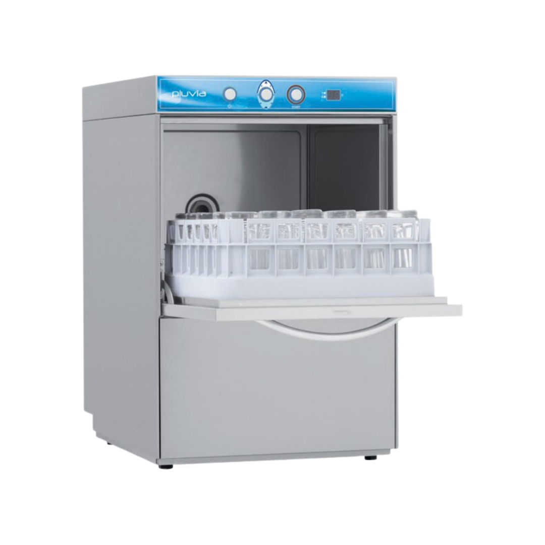 PLUVIA240ADG-LaveverresPLUVIAdigital-panier400x400mm-Passage_300mm-avecadoucisseur