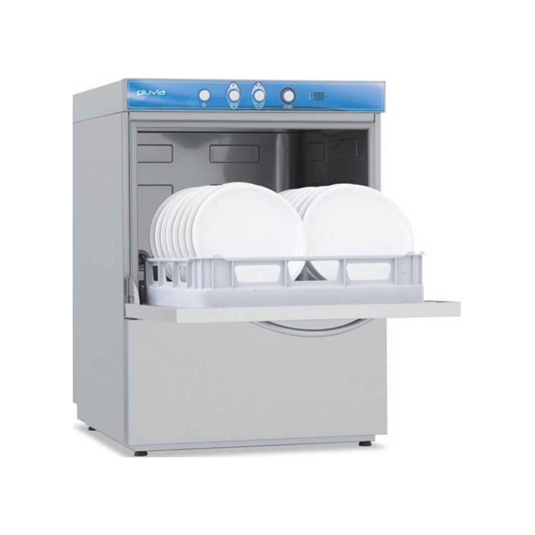 PLUVIA260MDG-LavevaissellePLUVIA-Panier500x500mm-Passage_355mm-Mono230V