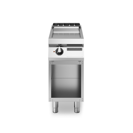 Plancha lisse 1 zone électrique sur meuble ouvert - 5,4 kW 400V Tri - 400x730x870mm