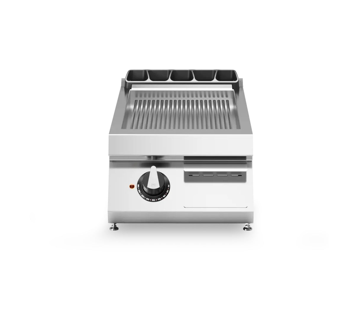 Plancha rainurée 1 zone électrique à poser - 5,4 kW 400V Tri - 400x730x280mm