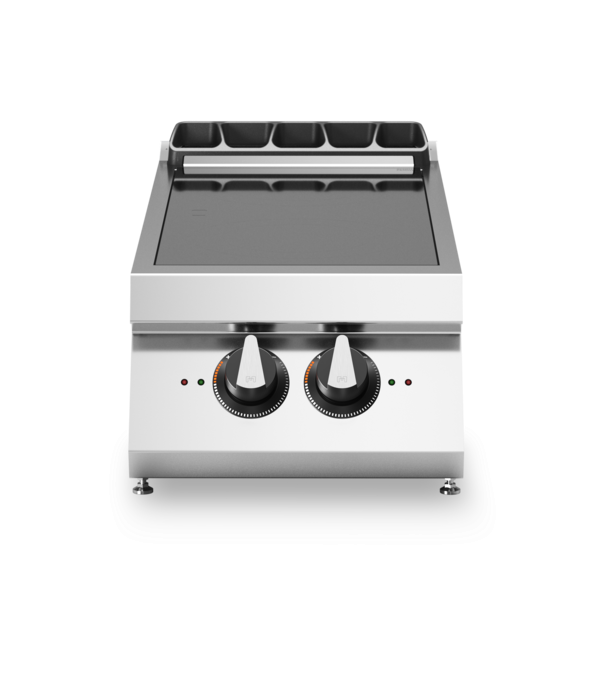 Plaque induction 2 zones à poser – 7 kW 400V Tri – 400x730x280mm