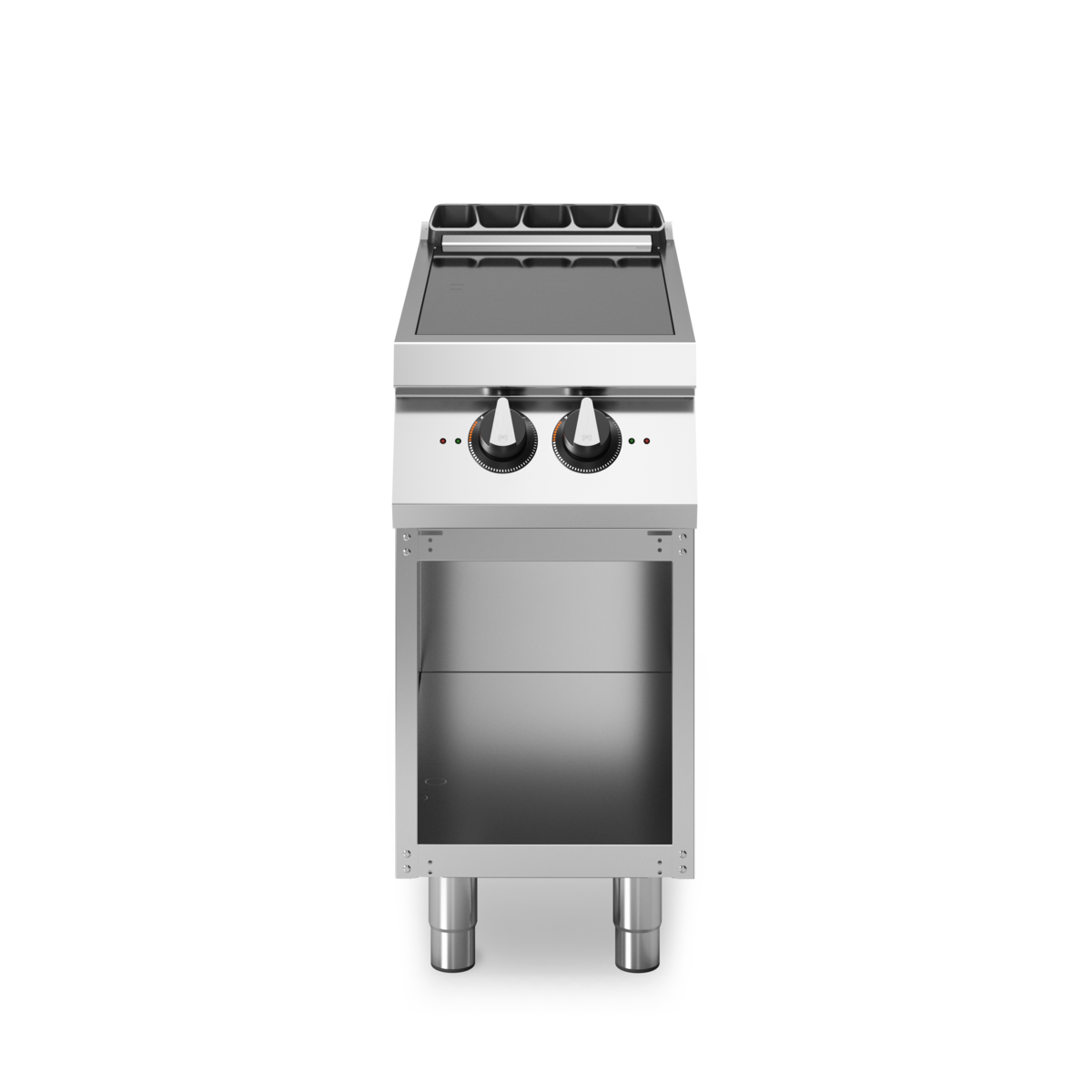 Plaque induction 2 zones sur meuble ouvert – 7 kW 400V Tri – 400x730x870mm