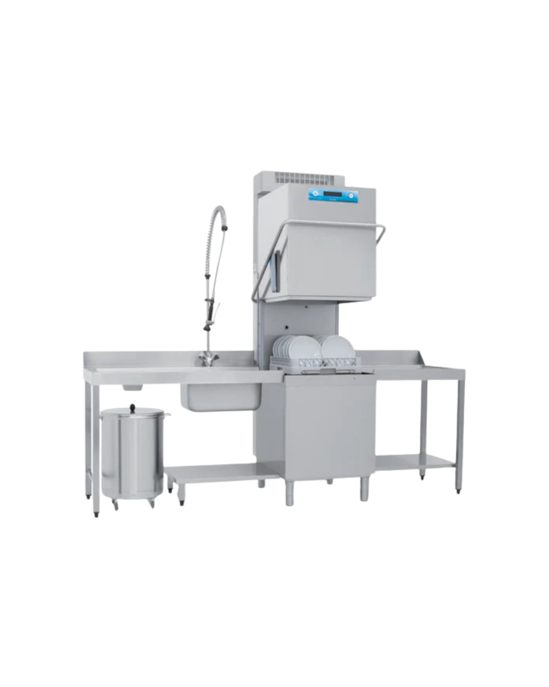 RIVER282RV1 Lave vaisselle à capot RIVER - Passage : 465mm - avec condenseur à buée - avec pompe de vidange et adoucisseur en continu