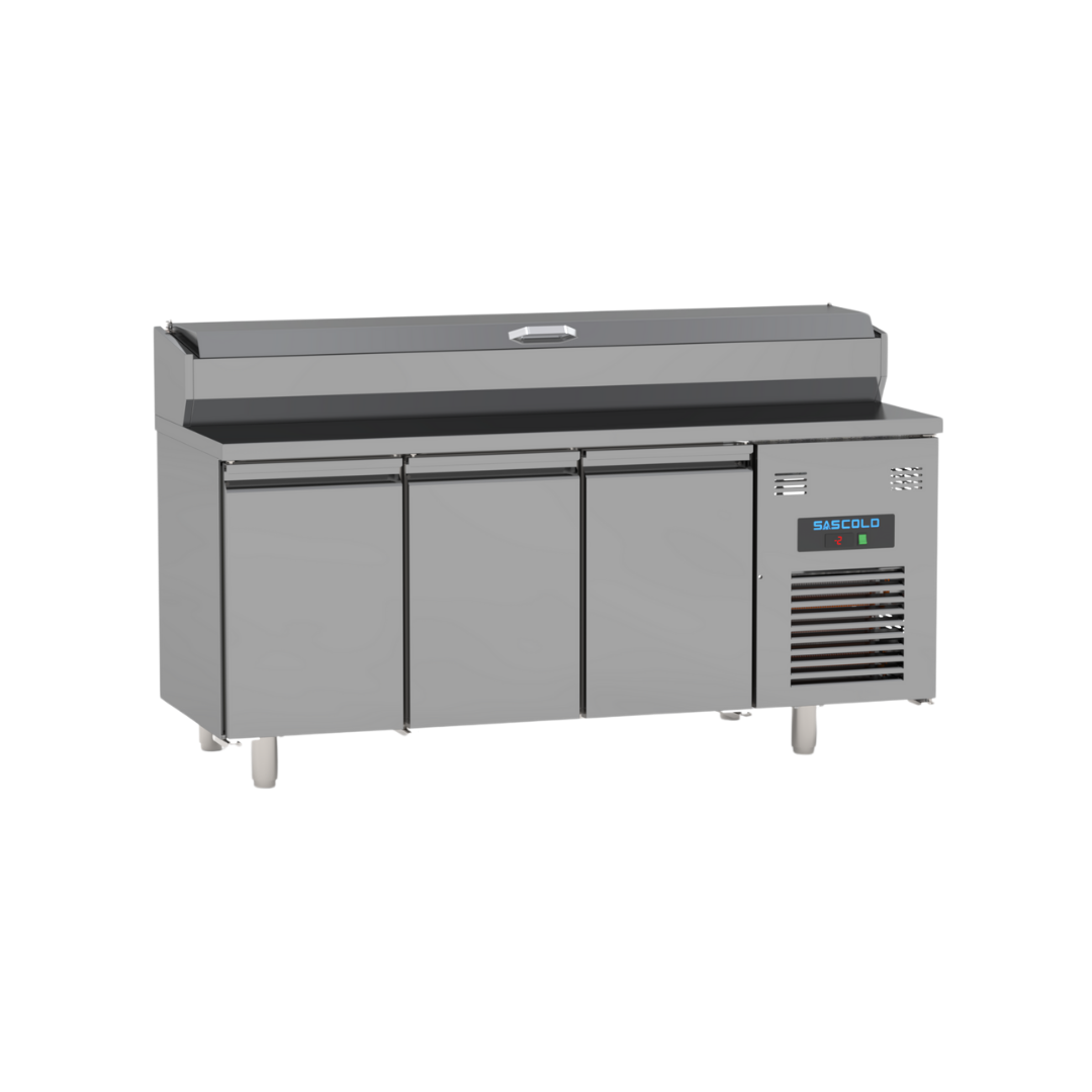 SLD185 Saladette réfrigérée positive -2/+8°C 3 portes 1865x700x1090mm