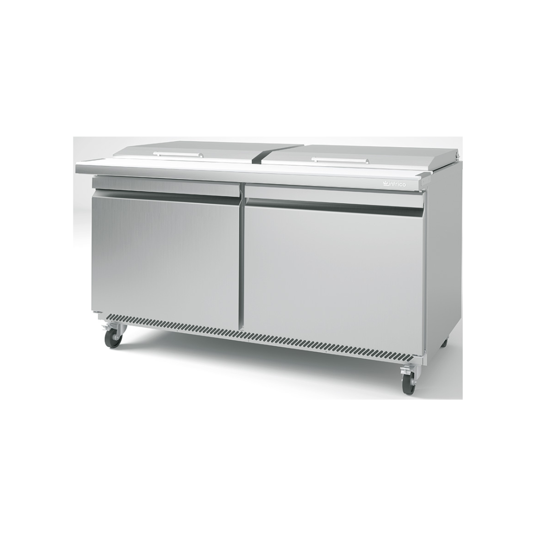 UC 60 PMT - Saladette réfrigérée positive 2 portes 0+6°C - Capacité 480 litres 24xGN 16 - 1533x866x1246mm