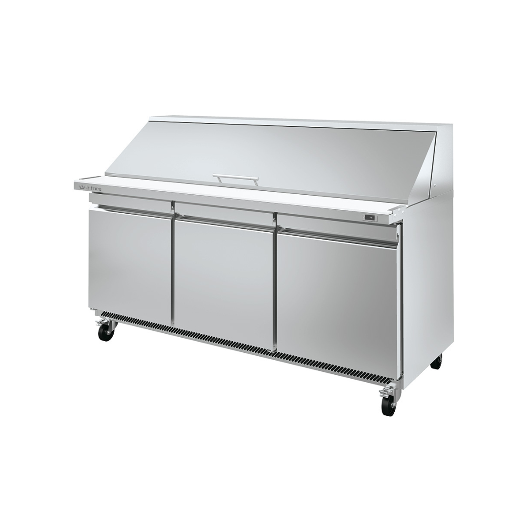 UC 72 PMT - Saladette réfrigérée positive 3 portes 0+6°C - Capacité 590 litres 27xGN 16 - 1844x866x1246mm