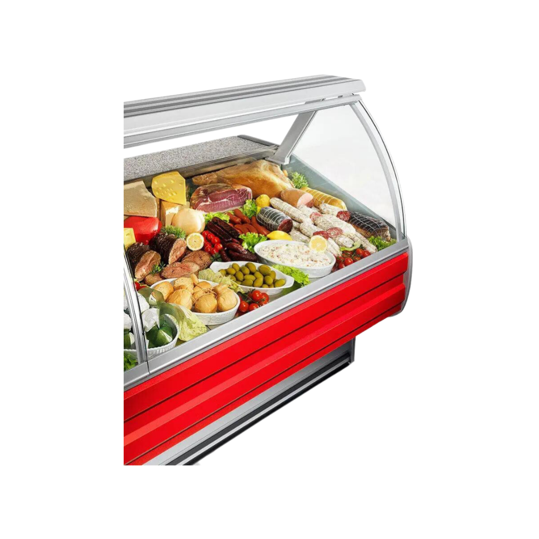 Vitrine réfrigérée ventilée avec réserve - Prof : 1060mm - +2/+8°C - MELODY