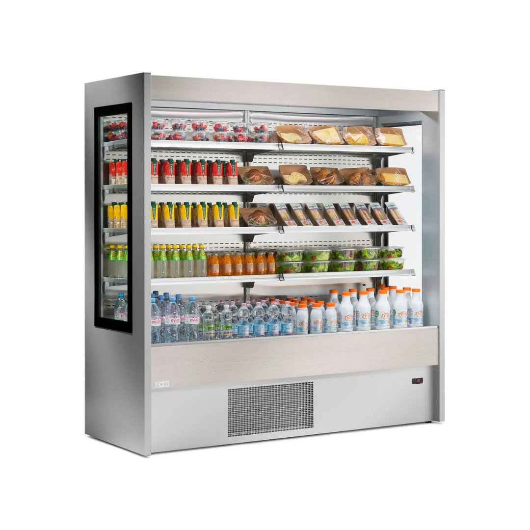 Vitrine murale réfrigérée ouverte 5 niveaux - Prof : 750mm - +2/+8°C - CHAMONIX