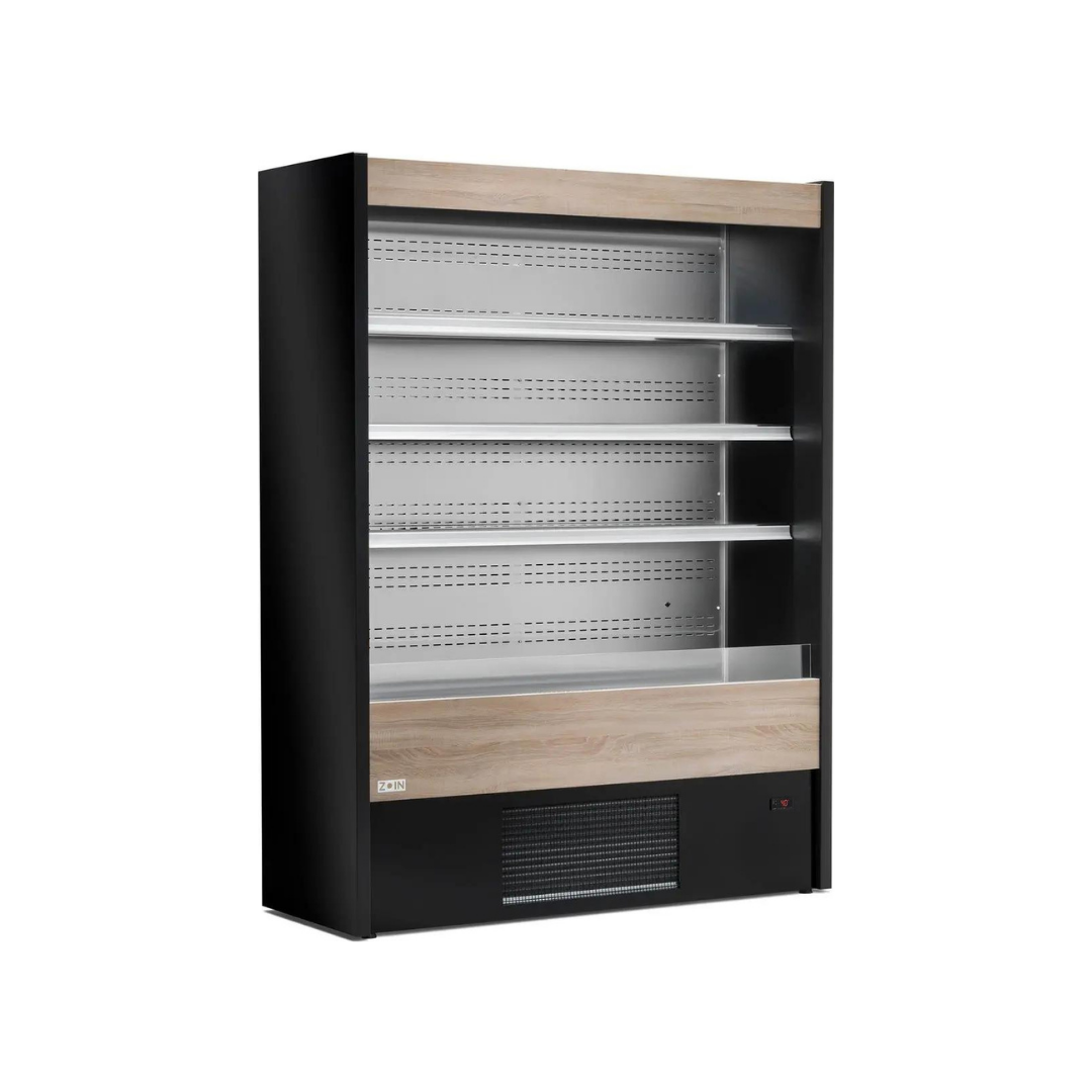 Vitrine murale réfrigérée ouverte 4 niveaux - Prof : 570mm - +2/+8°C - OLIMPO