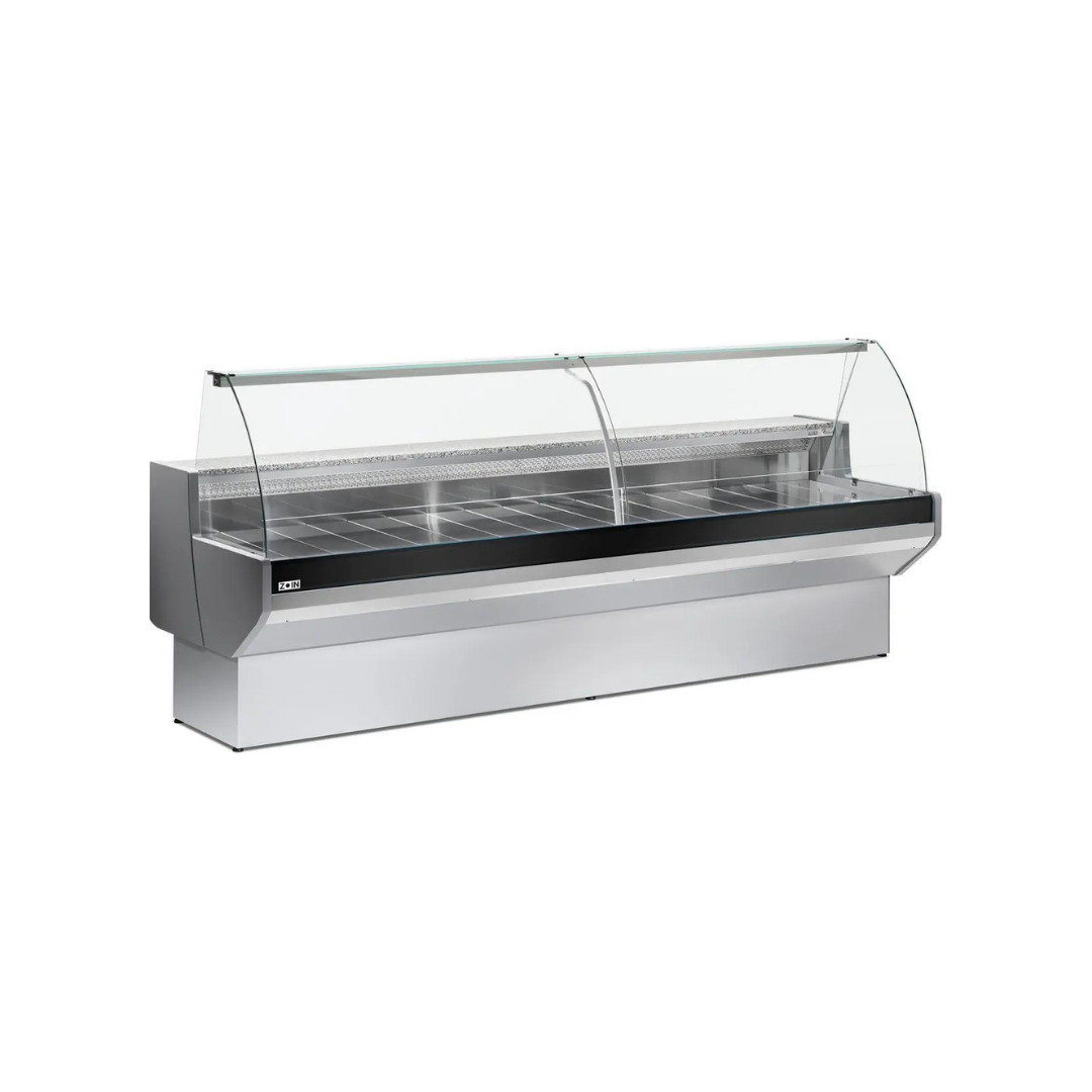 Vitrine réfrigérée avec réserve - Prof : 910 mm- +2/+8°C - PATAGONIA - vitre bombée