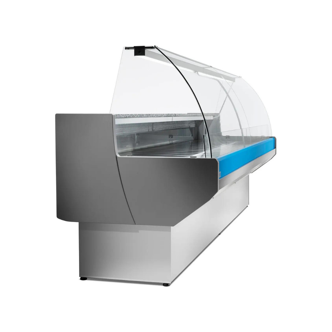 Vitrine réfrigérée avec réserve - Prof : 910 mm- +2/+8°C - PATAGONIA - vitre bombée