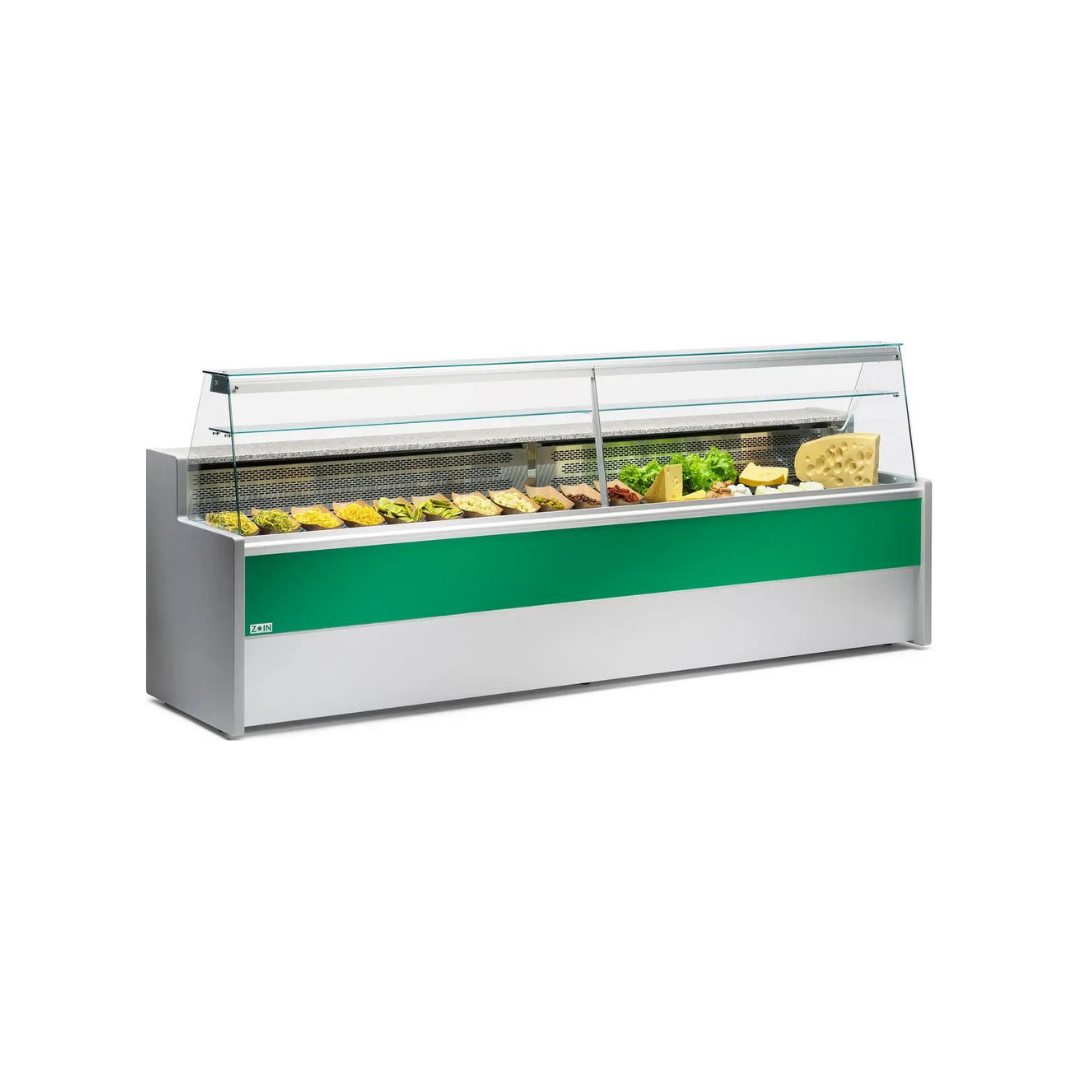 Vitrine réfrigérée statique avec réserve - Prof : 790 mm- +2/+8°C - TIBET