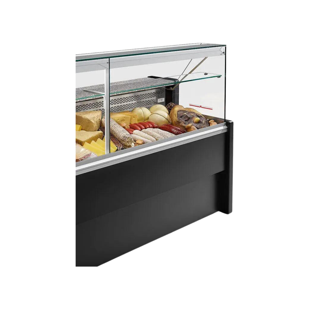 Vitrine réfrigérée statique avec réserve - Prof : 790 mm- +2/+8°C - TIBET