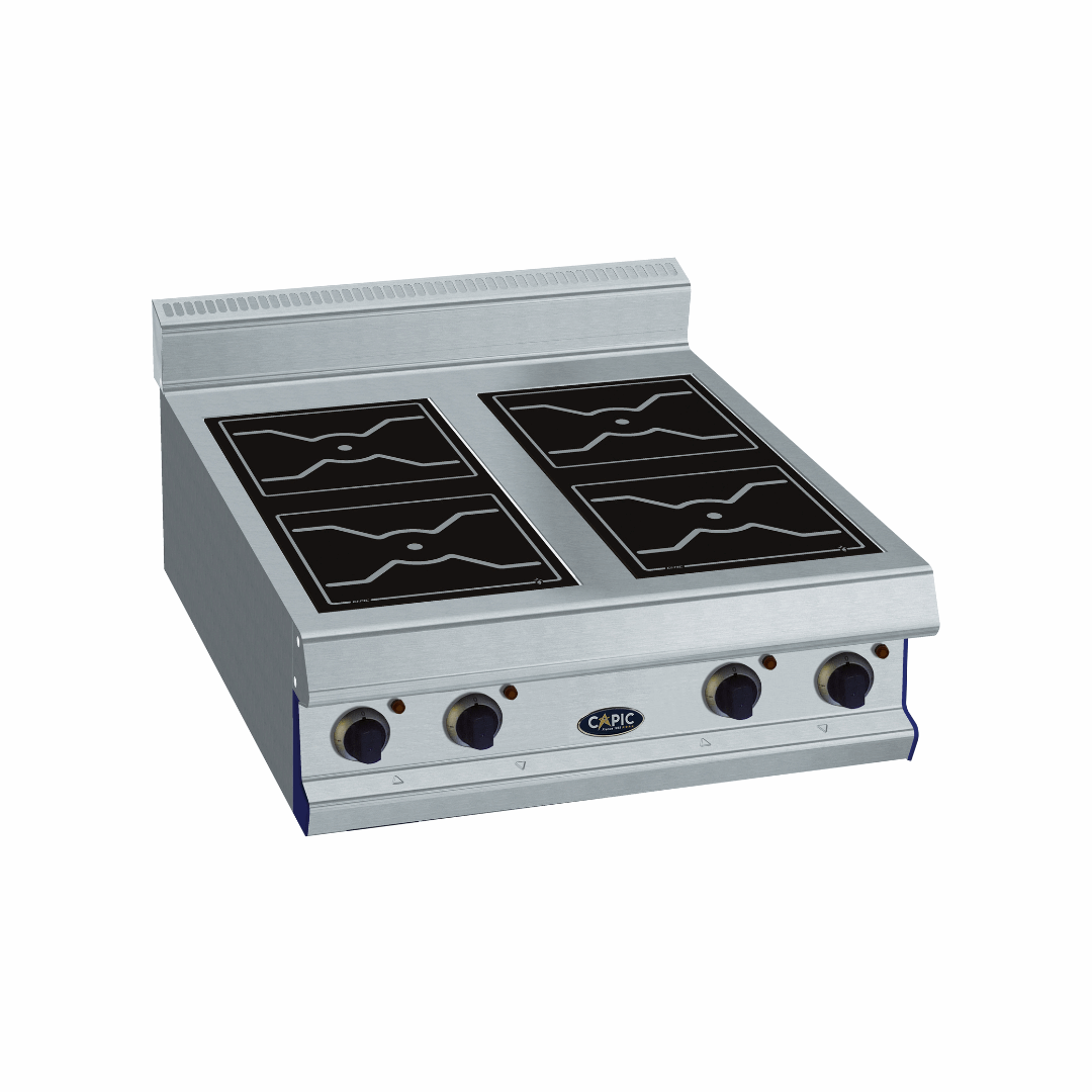 W381712 4 foyers induction à poser 800x836x270390mm 14kW 400V