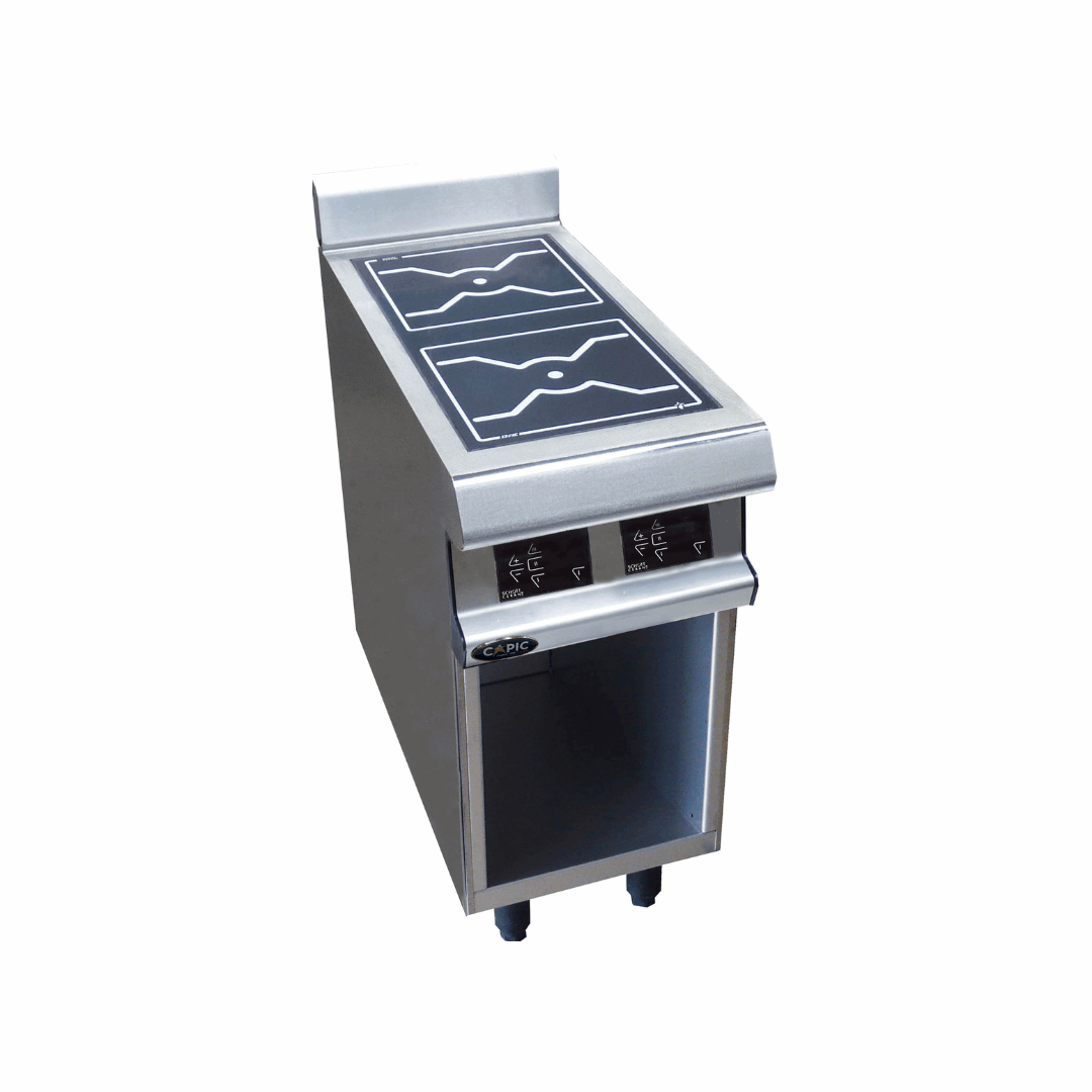 W381725 2 foyers induction sur placard ouvert 400x836x900mm 10kW 400V