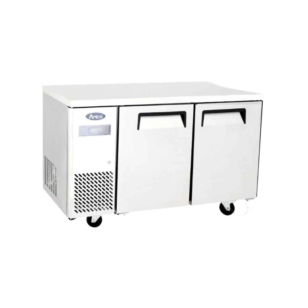 YPF9022GR - Table réfrigérée positive sans dosseret 2 portes -2+8°C - Capacité 270 litres - 1200x700x840mm