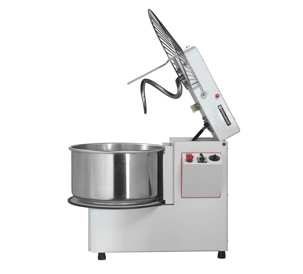 Pétrin à spirale à tête relevable - Capacité : 33 litres - Vitesse variable - Mono 230V