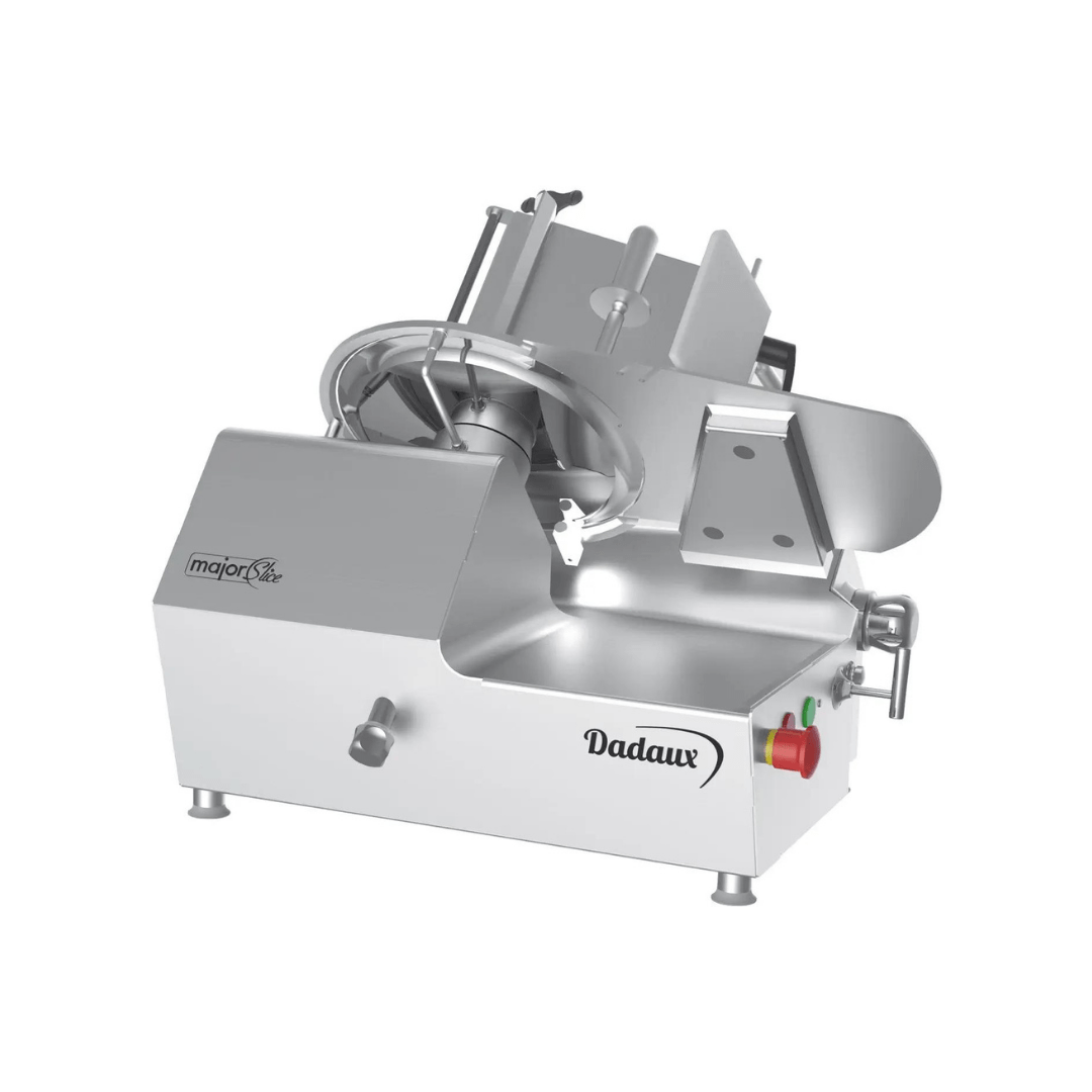 Trancheur manuel semi-auto à gravité - à pignons - extracteur de lame - MAJOR SLICE SEMI-AUTO 300 - lame 300mm - Monophasé 230V - DADAUX - Cuisine Pro Leasing