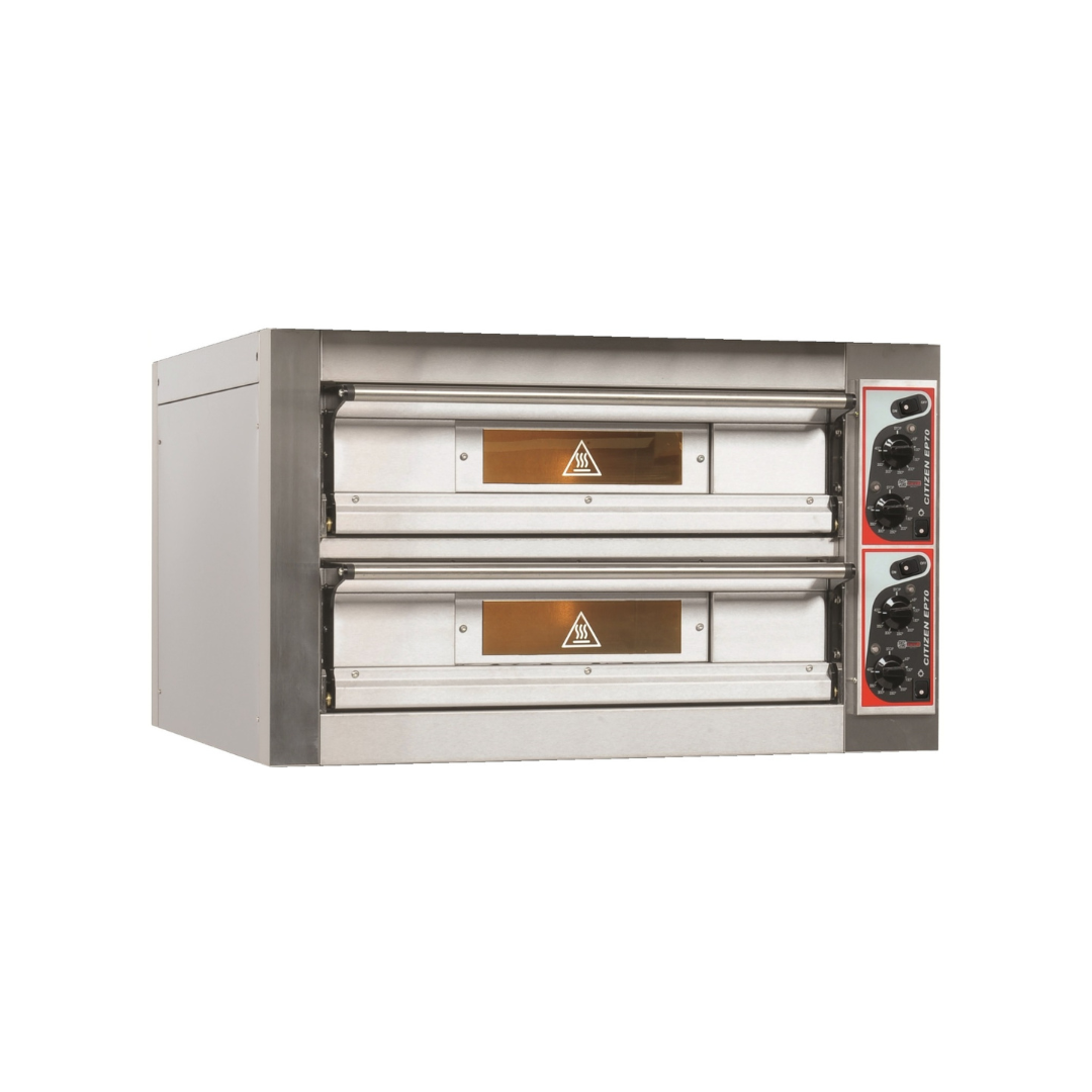 Electric pizza oven 4+4 pizzas 33cm 990x990x590mm