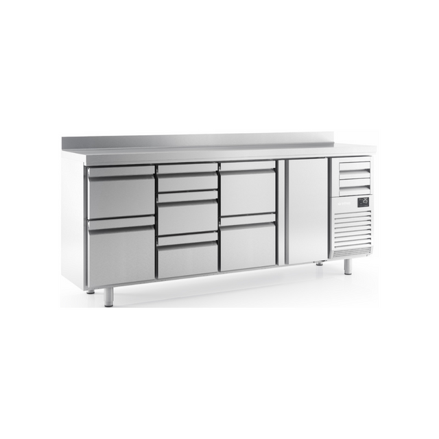 FMPP 2500 II Arrière bar réfrigérée positive -2+8°C 4 portes 2452x600x1050mm