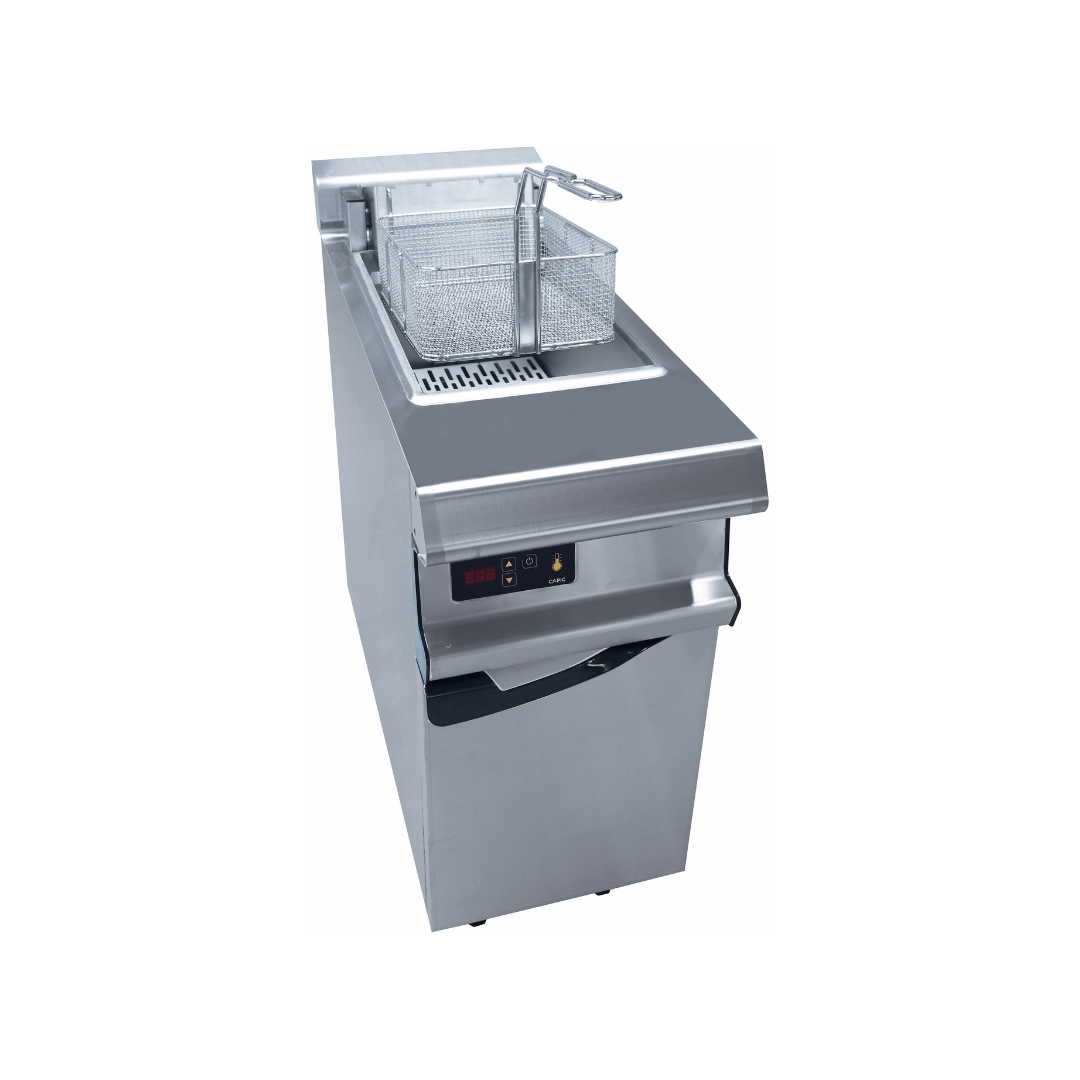 W381031 Friteuse électrique 1 cuve de 15L sur placard 400x836x900mm 10kW
