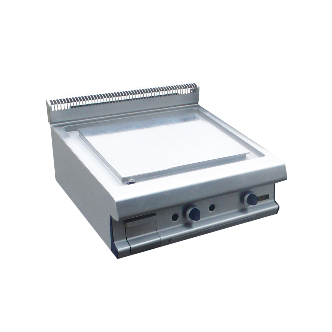 W381515 Plancha lisse inox gaz à poser 800x836x270390mm 10kW