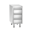 337307 Meuble inox avec 3 tiroirs