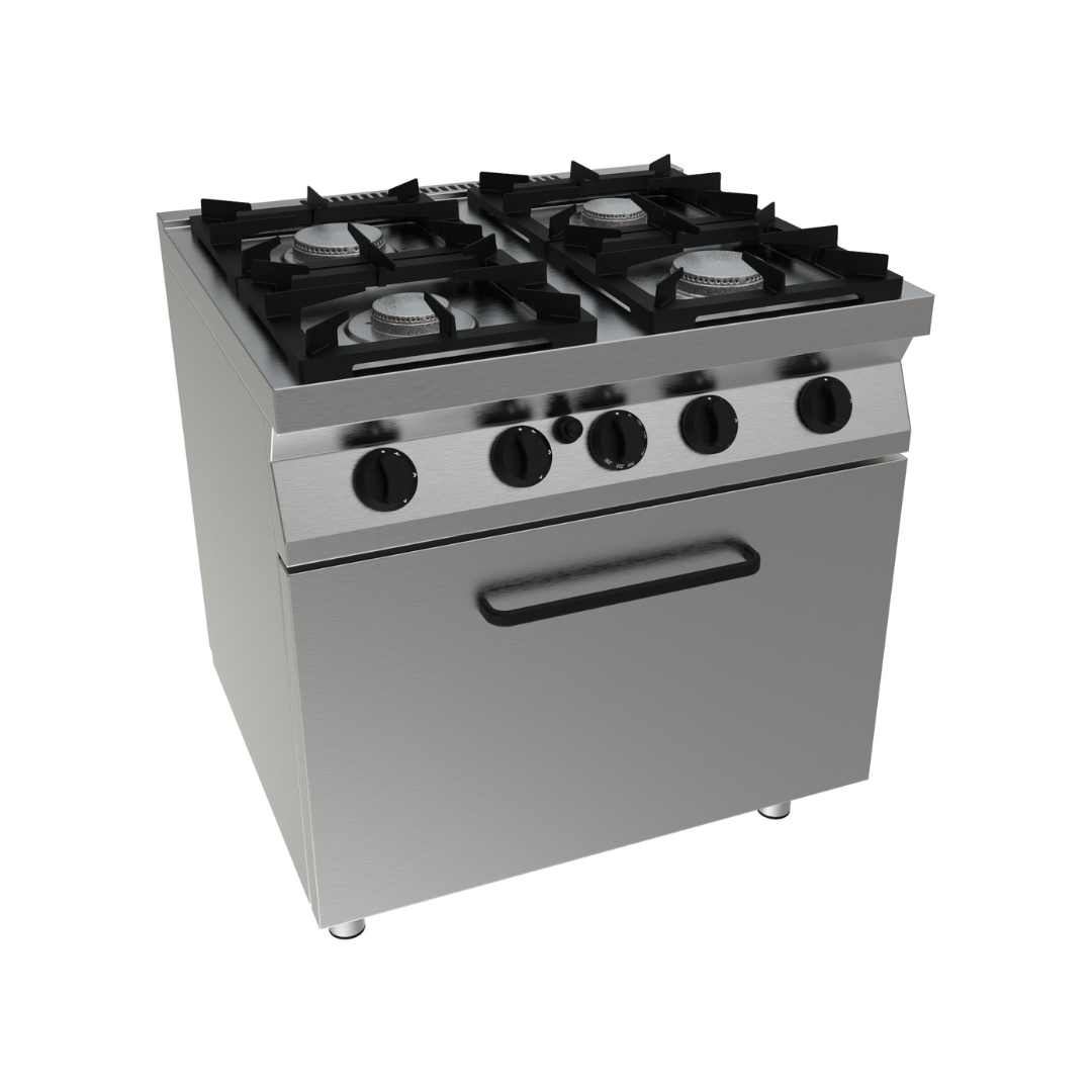 4 feux vifs sur meuble ouvert - 24,58kW