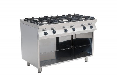 6 feux vifs sur meuble ouvert - 800x700x850mm