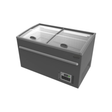 7455.2665 Congélateur bahut gris pour supermarché - 2 portes coulissantes vitrées -18/-22°C Dégivrage auto - 1450x850x870mm - 530 litres