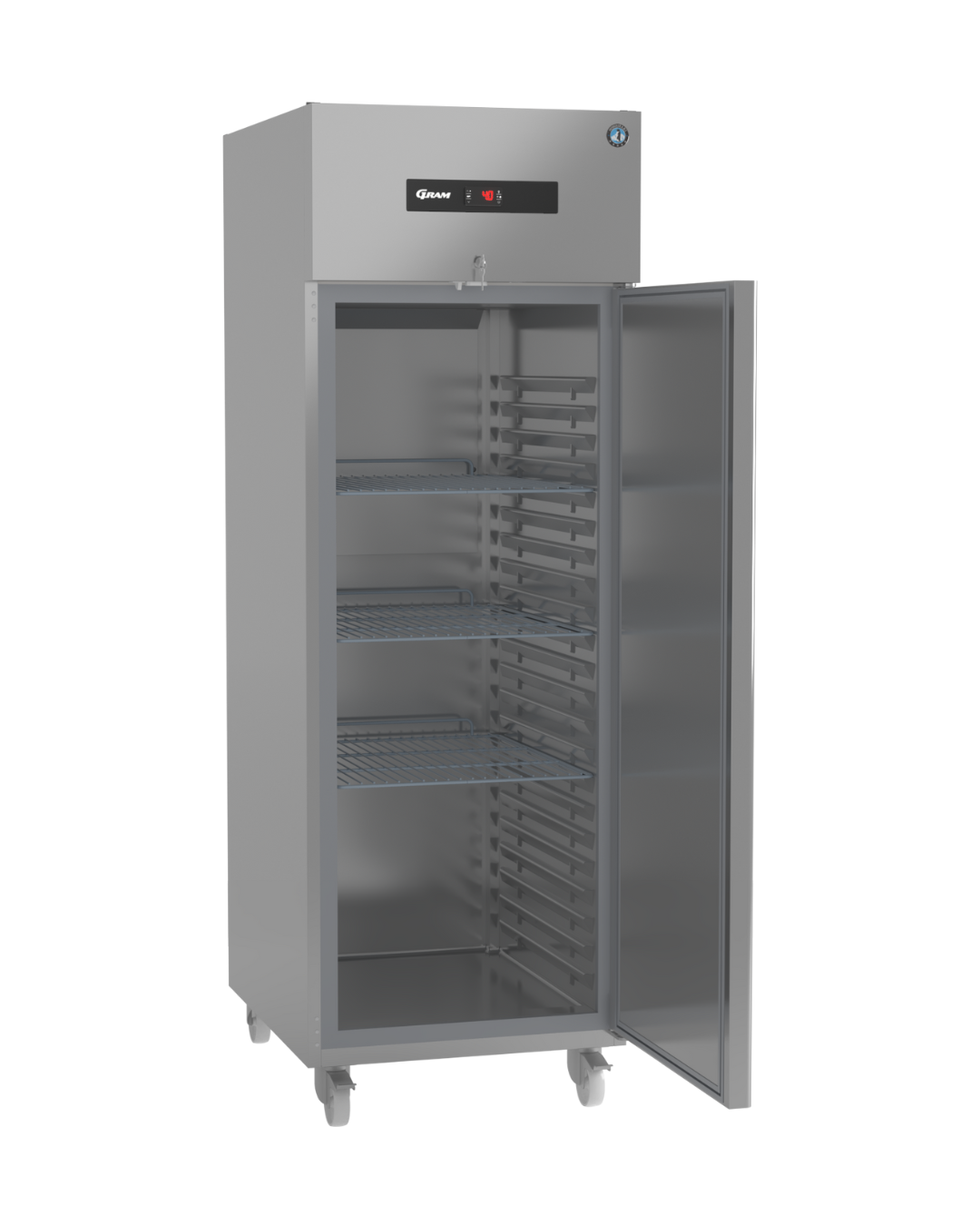 Positive refrigerated cabinet 1 door 0/+10°C - Capacity: 600 liters - 654x830x1975mm