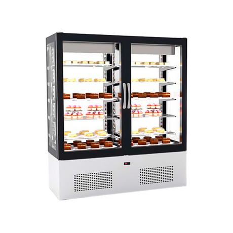 AVV12P - Vitrine réfrigérée +2_+8°C PATISSERIE 2 x 6 niveaux - 1250